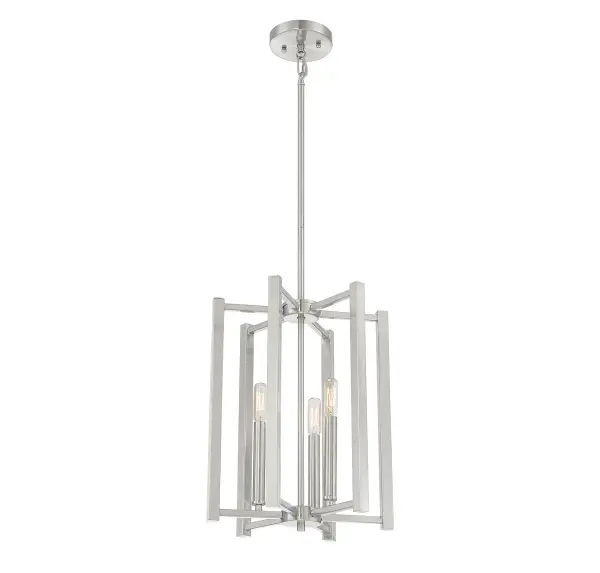 Benson 3-Light Pendant in Satin Nickel - Image 3