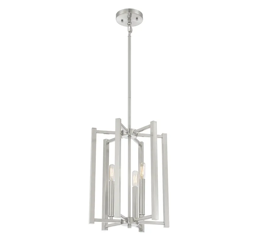 Benson 3-Light Pendant in Satin Nickel - Image 3