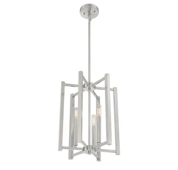 Benson 3-Light Pendant in Satin Nickel - Image 4