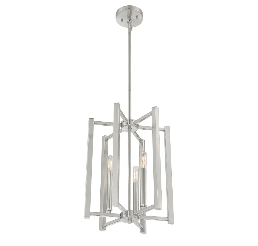 Benson 3-Light Pendant in Satin Nickel - Image 4