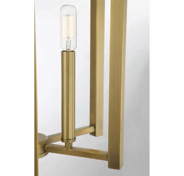 Benson Five Light Pendant in Warm Brass - Image 5