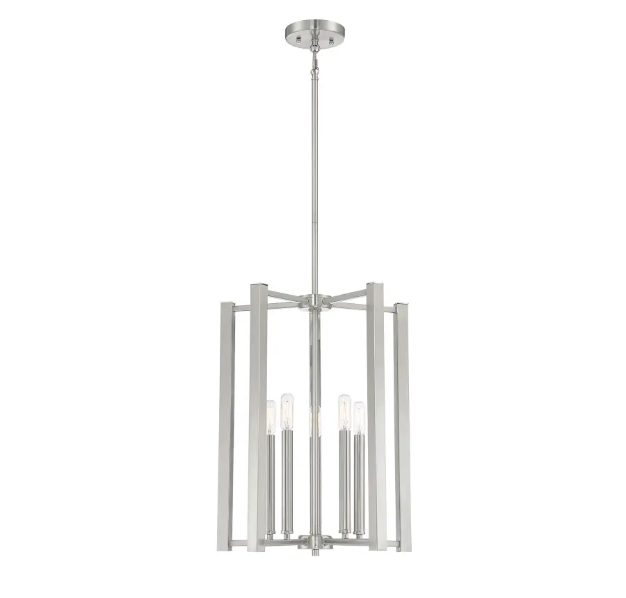 Benson 5-Light Pendant in Satin Nickel - Image 1