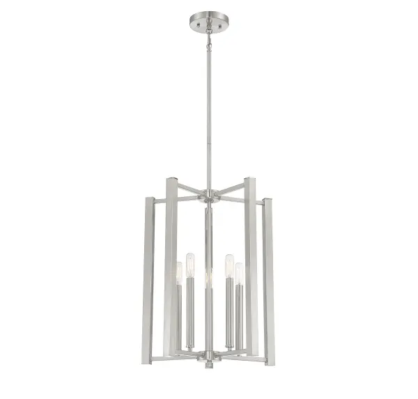Benson 5-Light Pendant in Satin Nickel - Image 3