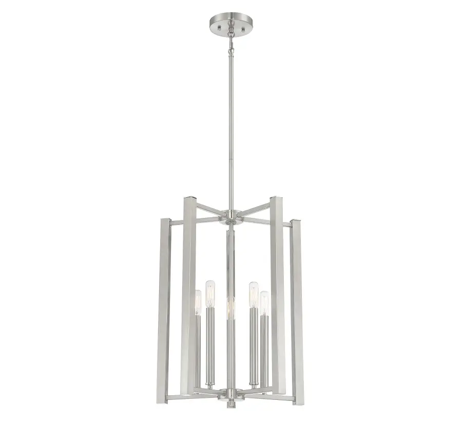 Benson 5-Light Pendant in Satin Nickel - Image 3