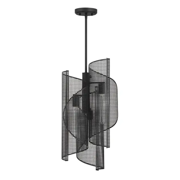 Hillbourne 3-Light Pendant in Matte Black - alternate view
