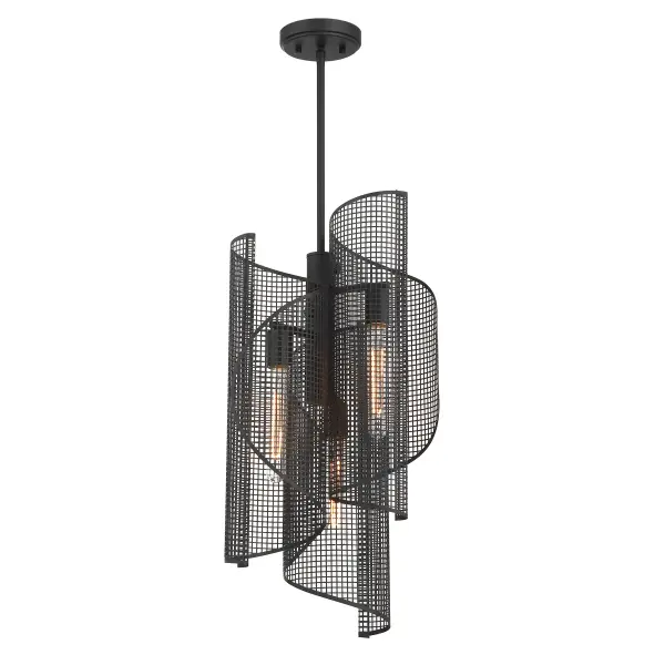 Hillbourne 3-Light Pendant in Matte Black - Image 3