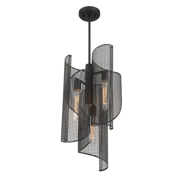 Hillbourne 3-Light Pendant in Matte Black - Image 4