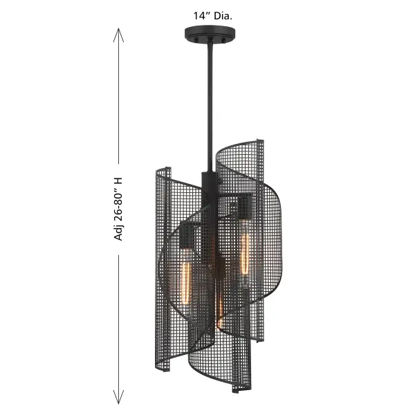 Hillbourne 3-Light Pendant in Matte Black - Image 8