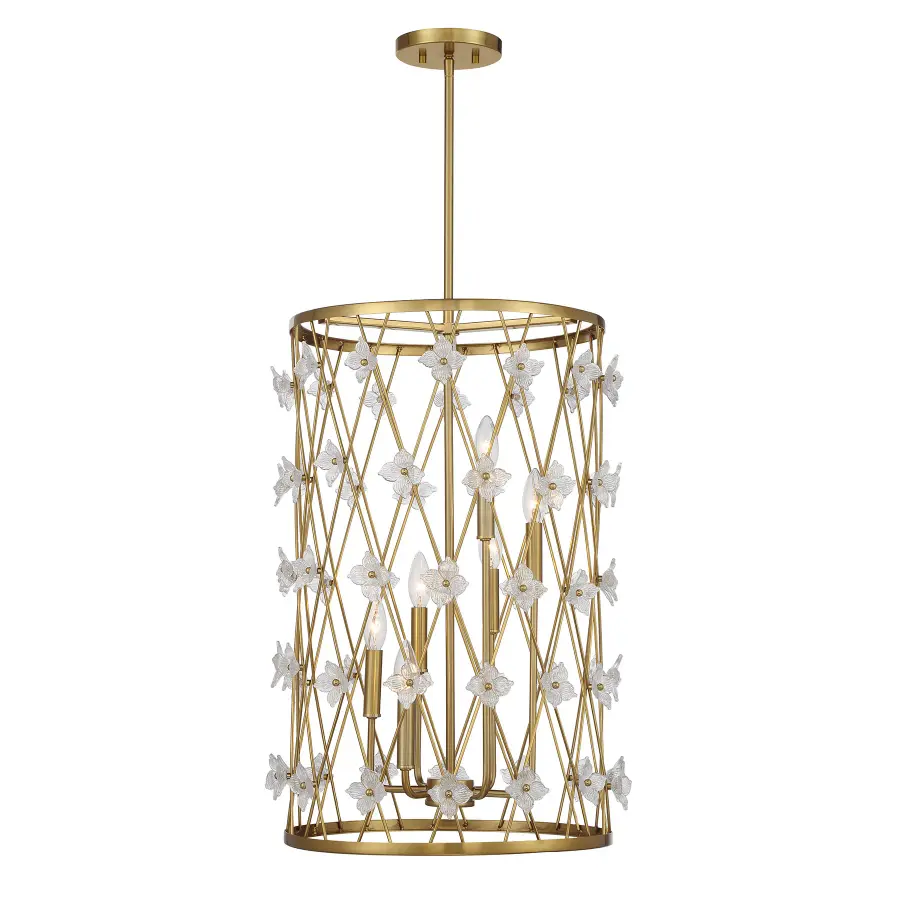Bailey 6-Light Pendant in Warm Brass - Image 1