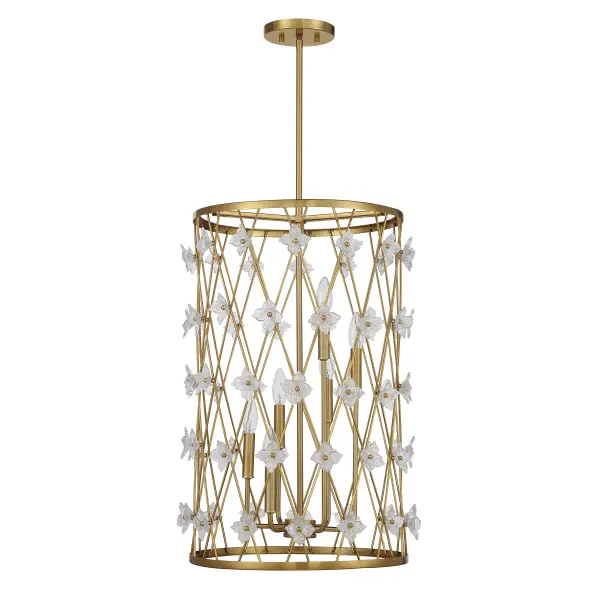 Bailey 6-Light Pendant in Warm Brass - alternate view
