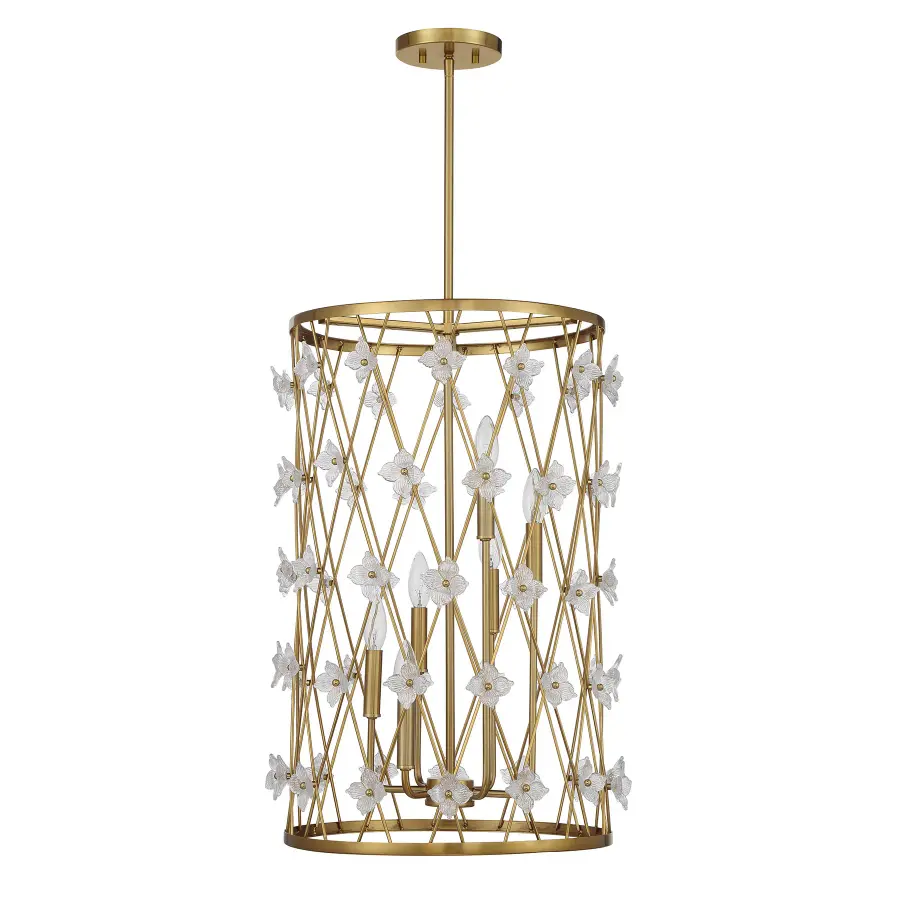 Bailey 6-Light Pendant in Warm Brass - Image 2