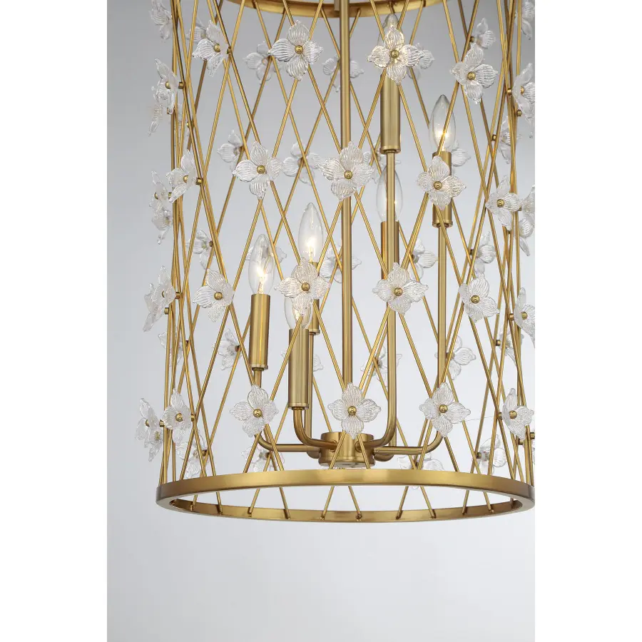 Bailey 6-Light Pendant in Warm Brass - Image 5
