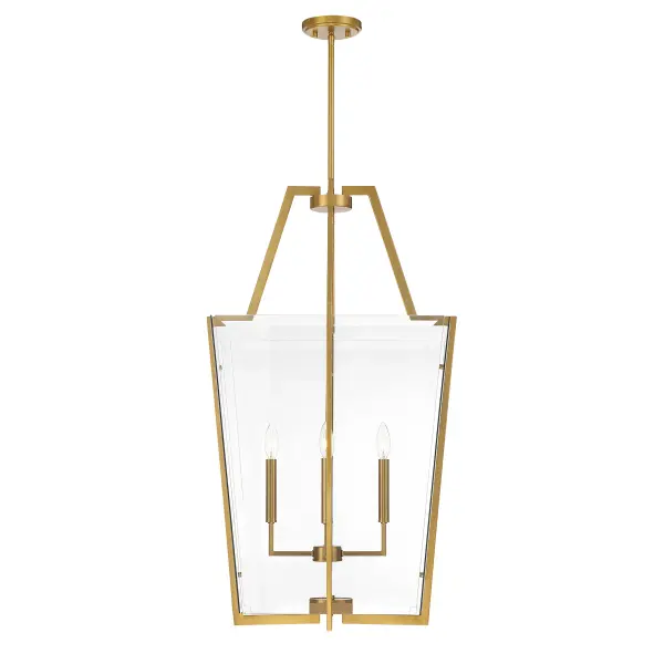 Farell Four Light Pendant in Warm Brass - Image 5
