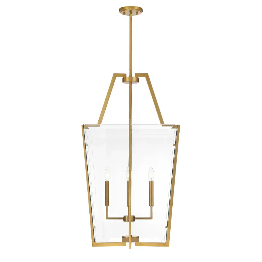 Farell Four Light Pendant in Warm Brass - Image 5