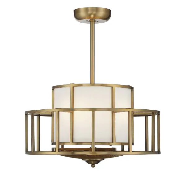 Oslo 4-Light Fan D'Lier in Warm Brass - Image 3