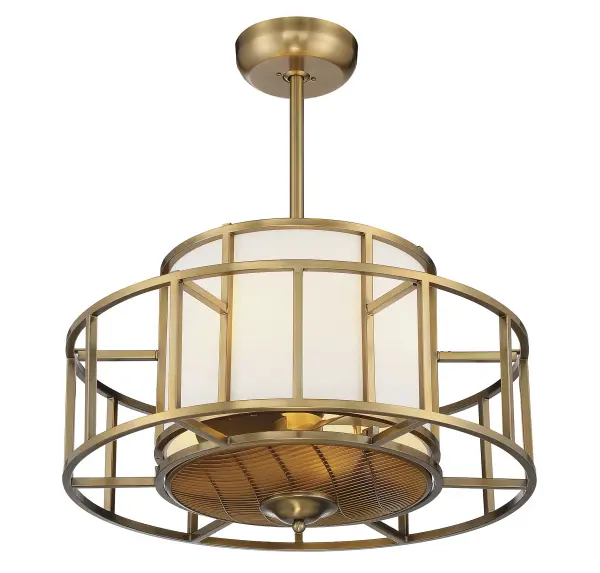 Oslo 4-Light Fan D'Lier in Warm Brass - Image 4