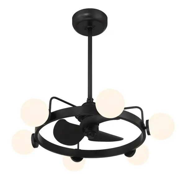 Gibson 6-Light Fan D'Lier in Matte Black - Image 4