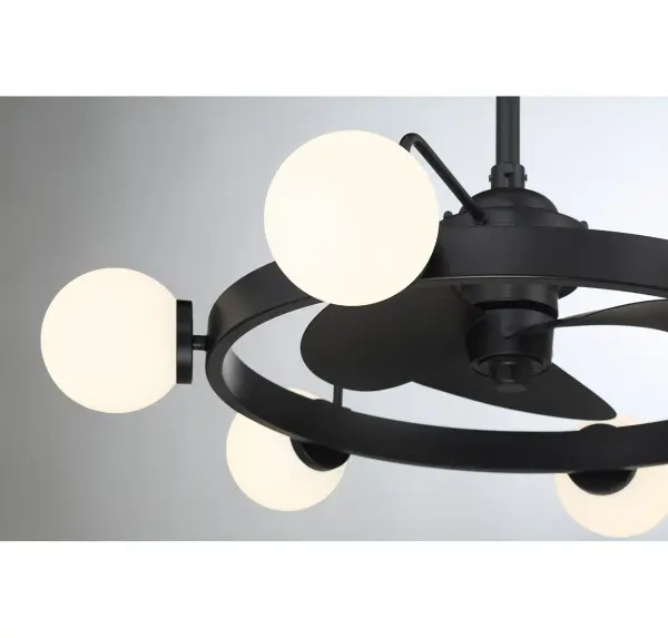 Gibson 6-Light Fan D'Lier in Matte Black - Image 6