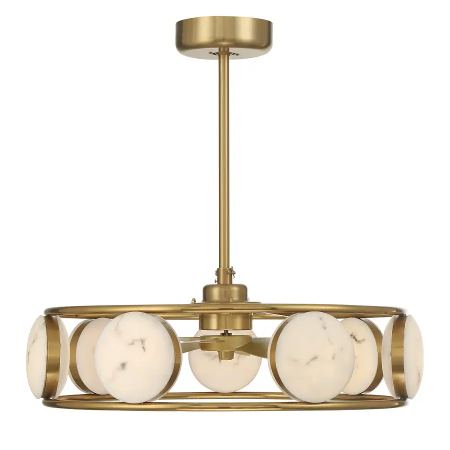 Castra LED Fan D'Lier in Warm Brass - Image 1