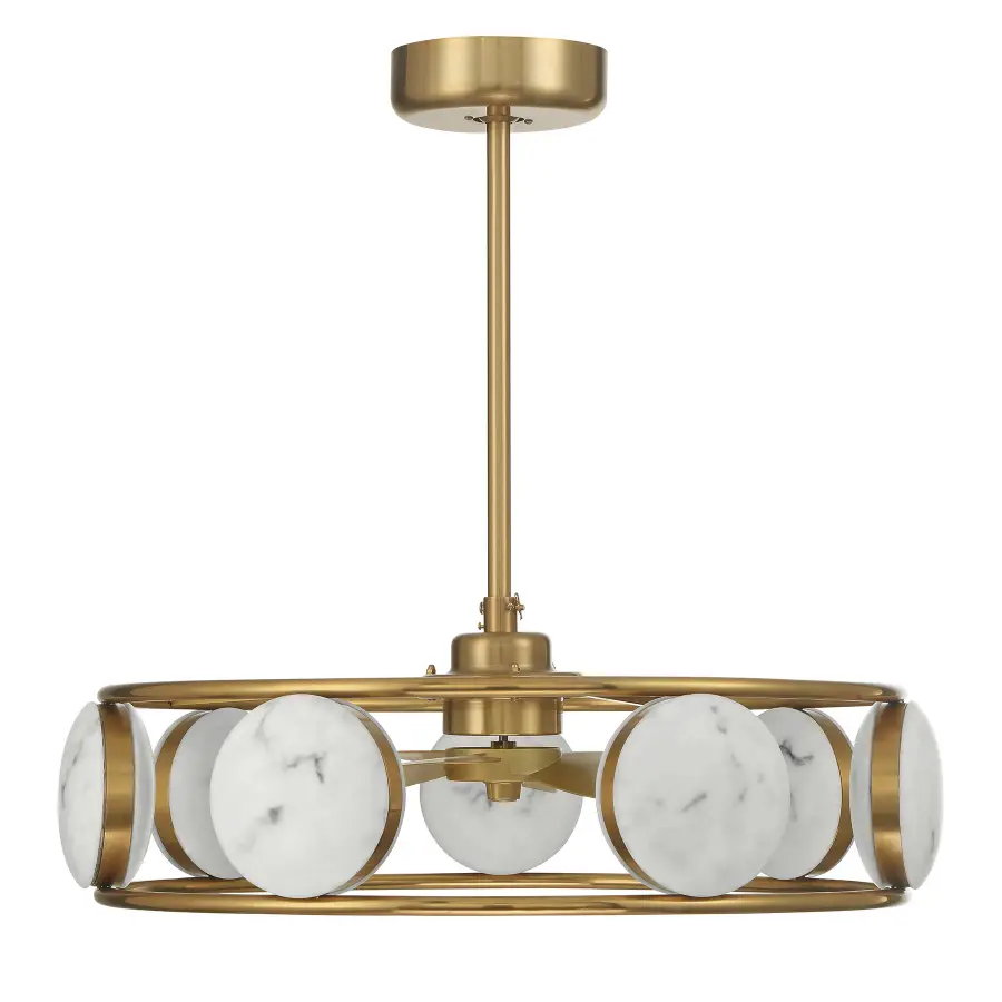 Castra LED Fan D'Lier in Warm Brass - Image 2