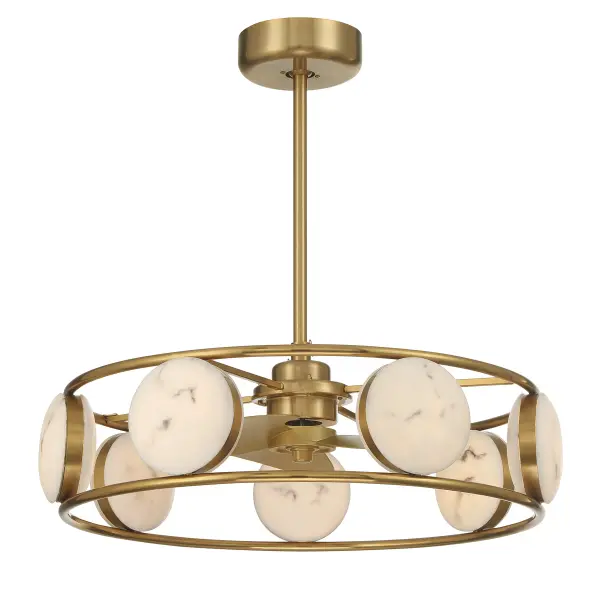 Castra LED Fan D'Lier in Warm Brass - Image 3