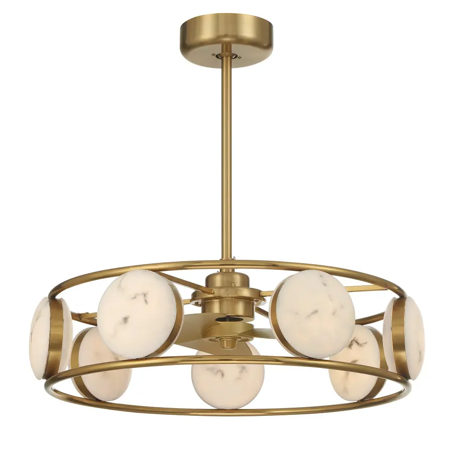 Castra LED Fan D'Lier in Warm Brass - Image 3