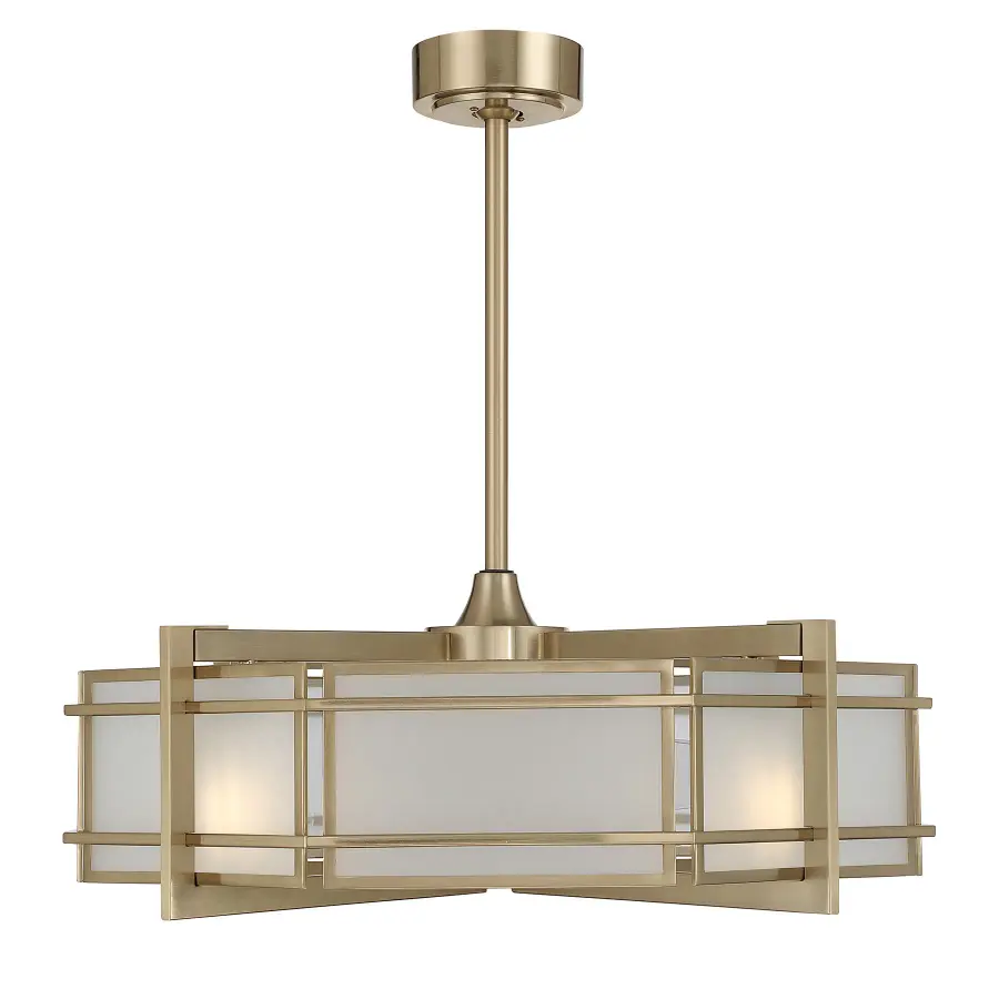 Canterbury 4-Light Fan D'Lier in Noble Brass - Image 1