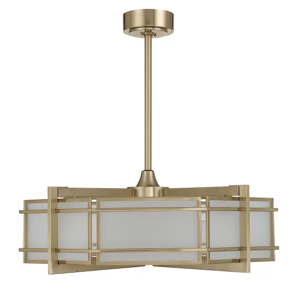 Canterbury 4-Light Fan D'Lier in Noble Brass - alternate view