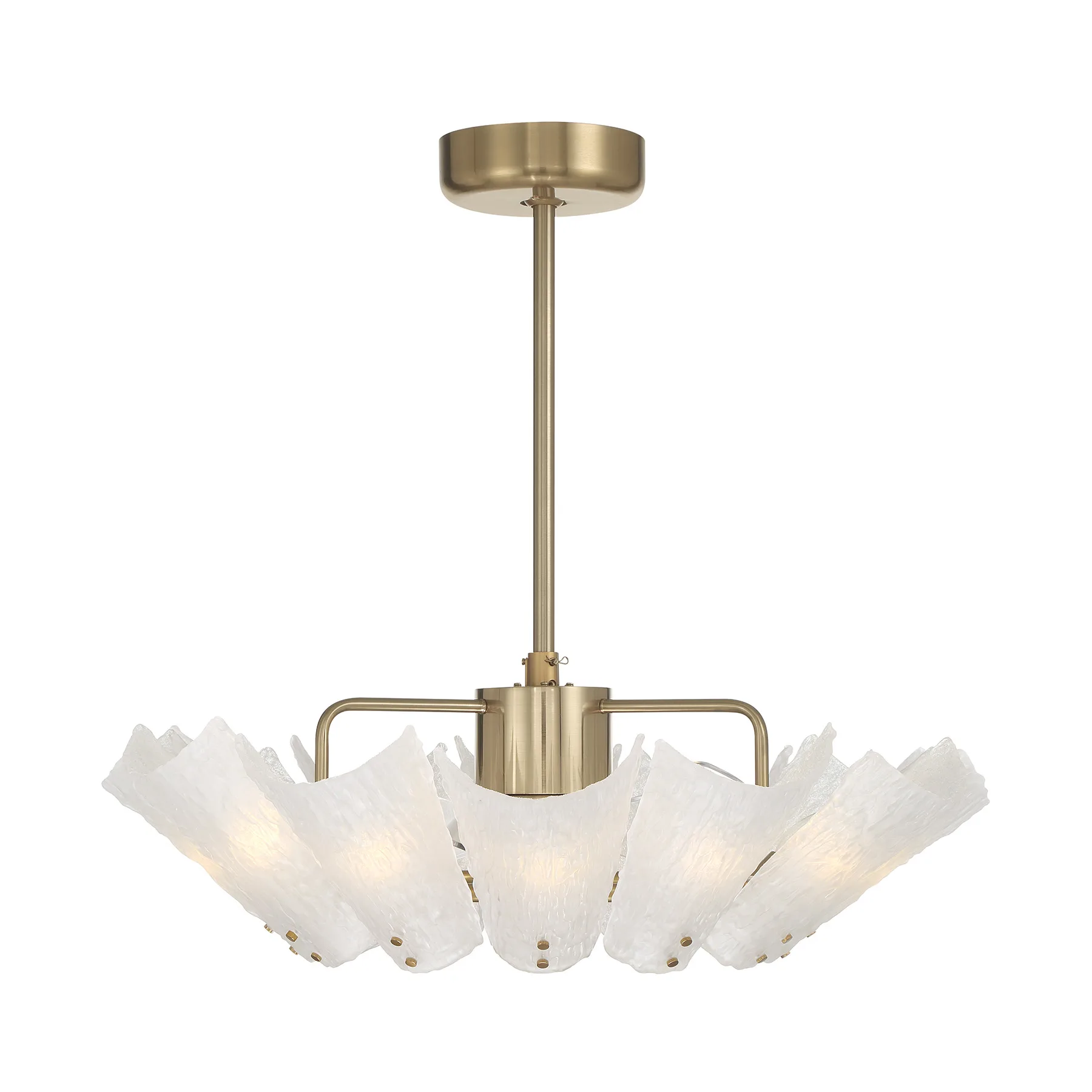 Celina 12 Light Fan D'Lier in Noble Brass