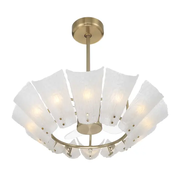 Celina 12-Light Fan D'Lier in Noble Brass - Image 4