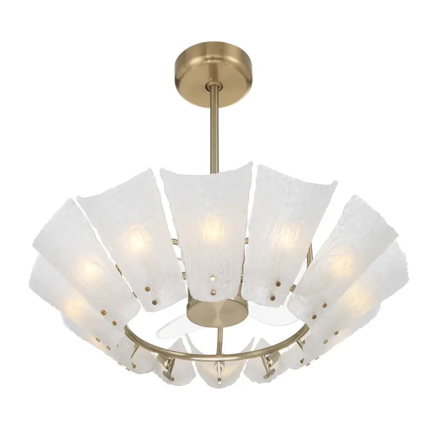 Celina 12-Light Fan D'Lier in Noble Brass - Image 4