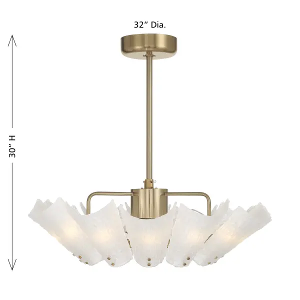 Celina 12-Light Fan D'Lier in Noble Brass - Image 7