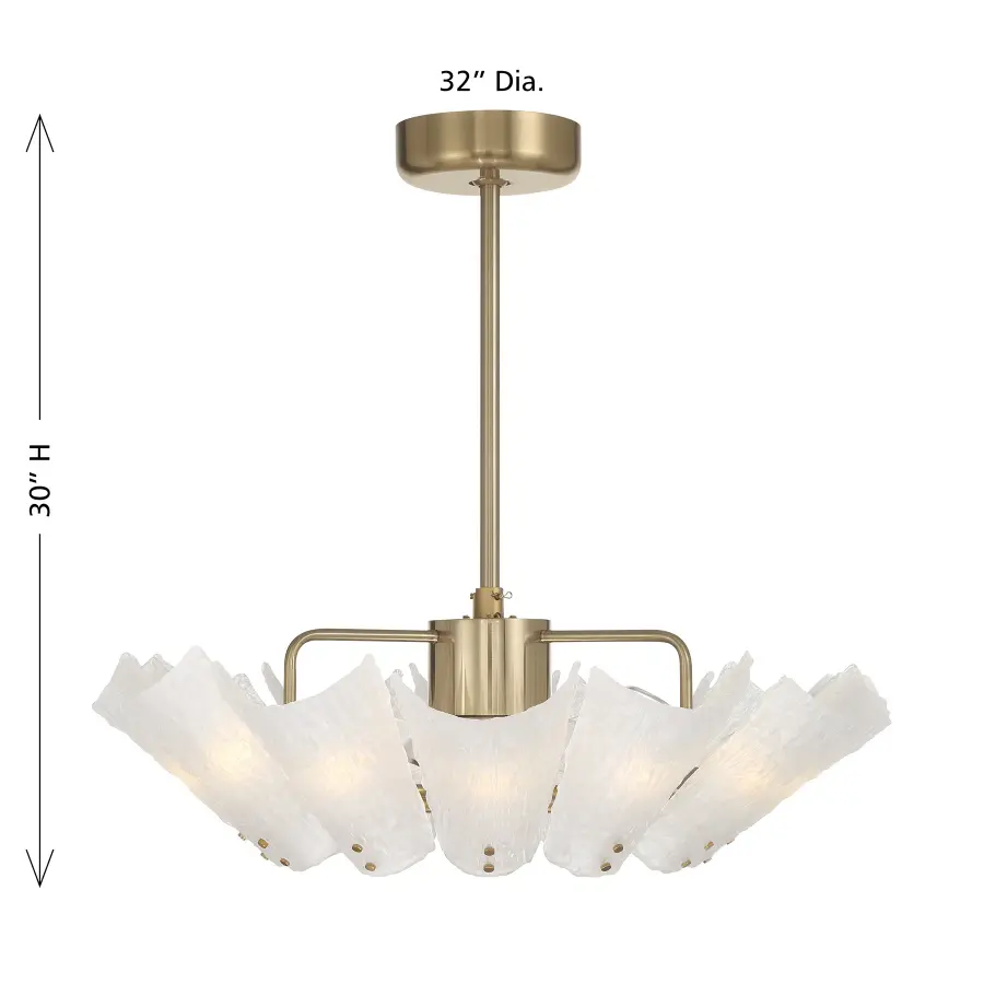 Celina 12-Light Fan D'Lier in Noble Brass - Image 7