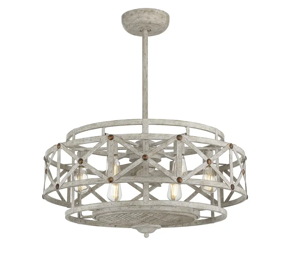 Colonade 6-Light Fan D'Lier in Provence with Gold Accents - Image 1