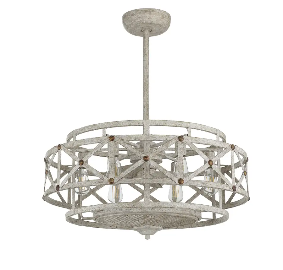 Colonade 6-Light Fan D'Lier in Provence with Gold Accents - Image 2