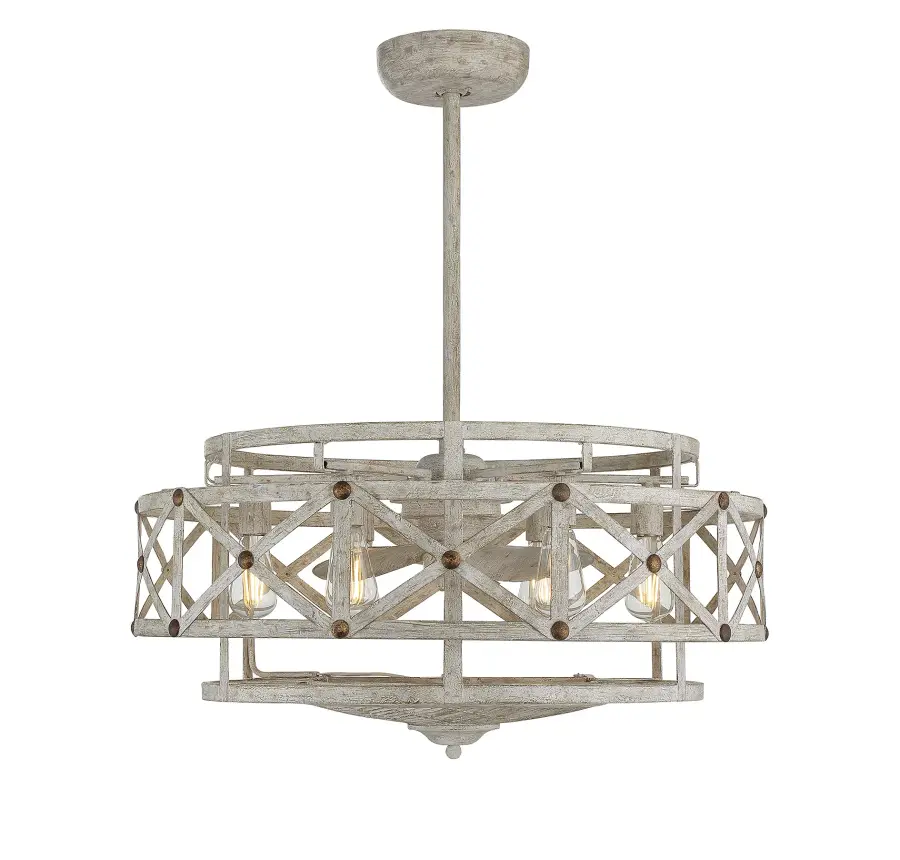 Colonade 6-Light Fan D'Lier in Provence with Gold Accents - Image 3