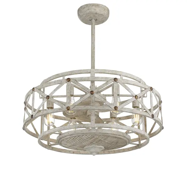 Colonade 6-Light Fan D'Lier in Provence with Gold Accents - Image 4