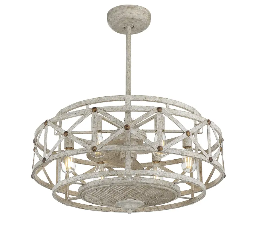 Colonade 6-Light Fan D'Lier in Provence with Gold Accents - Image 4
