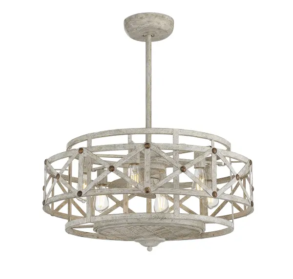 Colonade 6-Light Fan D'Lier in Provence with Gold Accents - Image 5