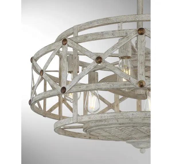 Colonade 6-Light Fan D'Lier in Provence with Gold Accents - Image 6