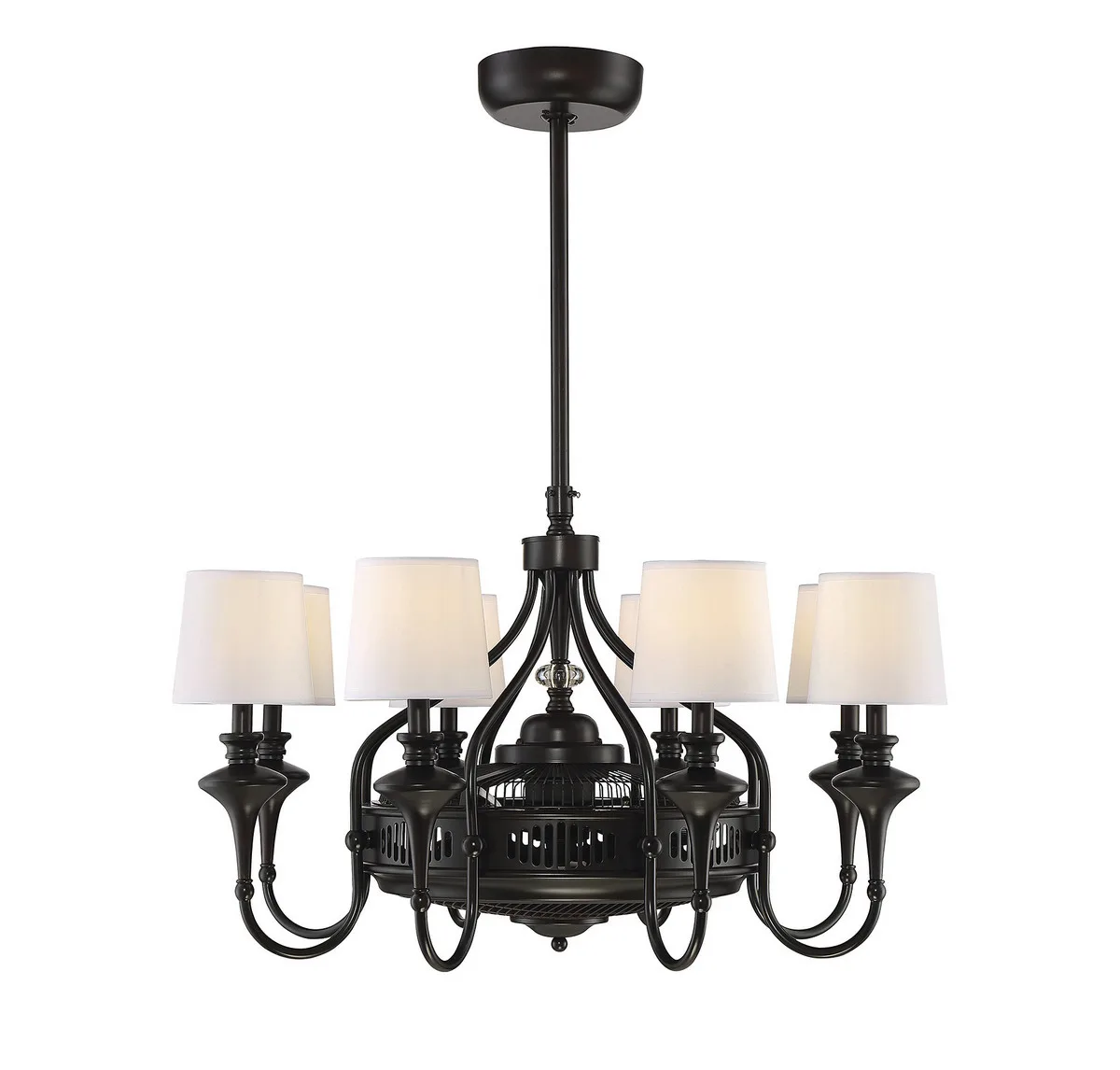 Brisa 8-Light Fan D'Lier in English Bronze