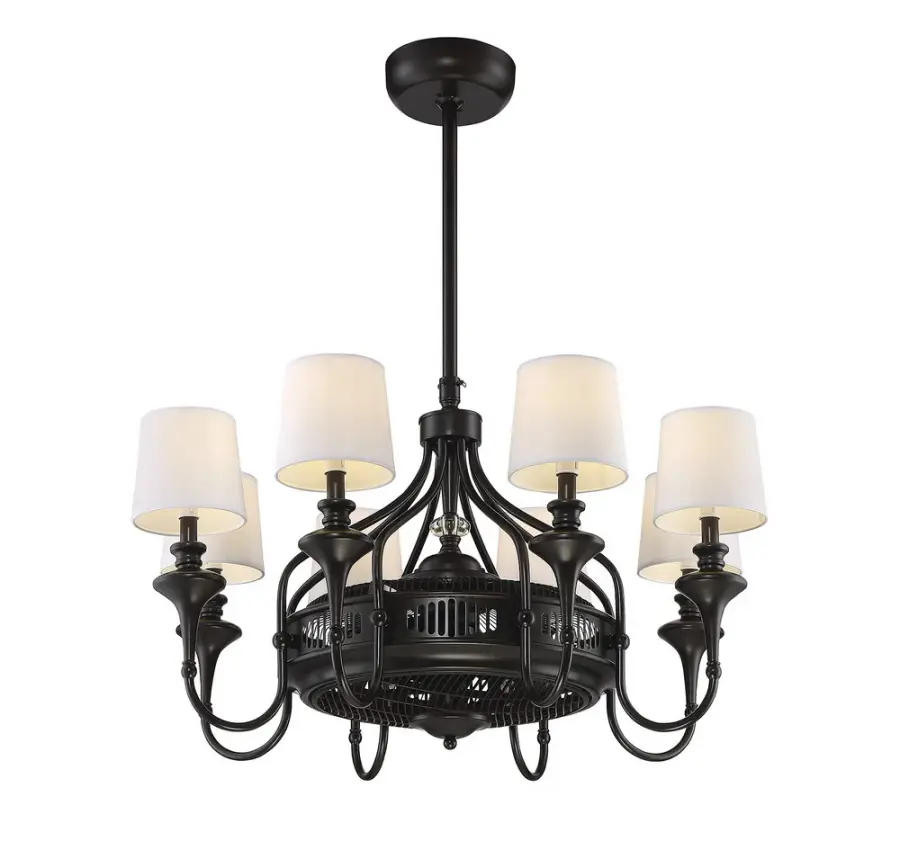 Brisa 8-Light Fan D'Lier in English Bronze - Image 4