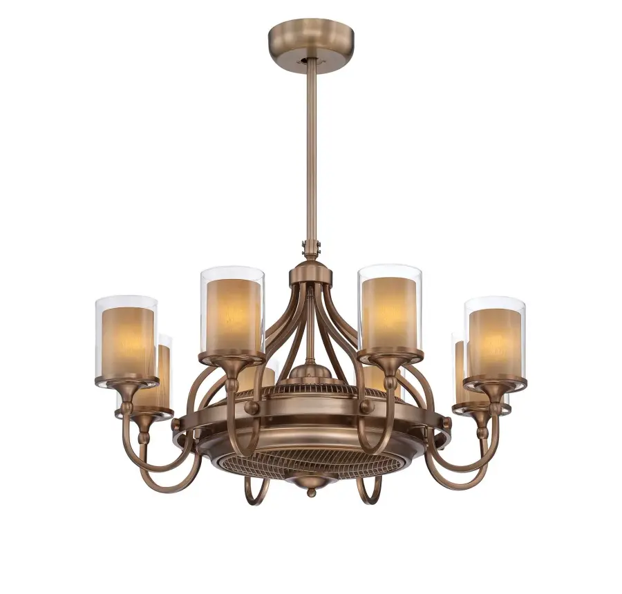 Etesian LED Fan D'Lier in Burnished Russet - Image 1