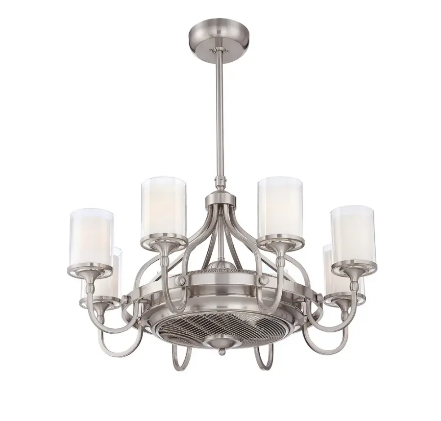 Etesian 8-Light Fan D'Lier in Satin Nickel - Image 2