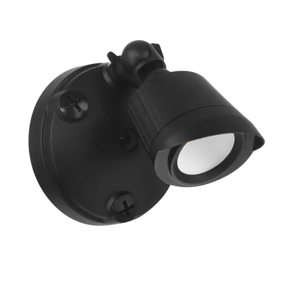 This compact outdoor flood light delivers 770 lumens of warm 3000K LED light in a durable wet-rated aluminum housing. Perfect for accent lighting, security, or highlighting architectural features with energy-efficient integrated LED technology. - alternate view