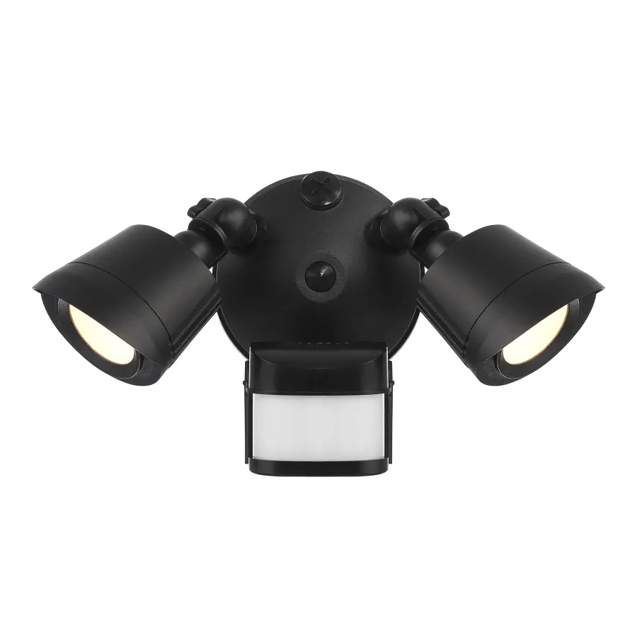 LED Motion Sensor Double Flood Light in Black - Image 1