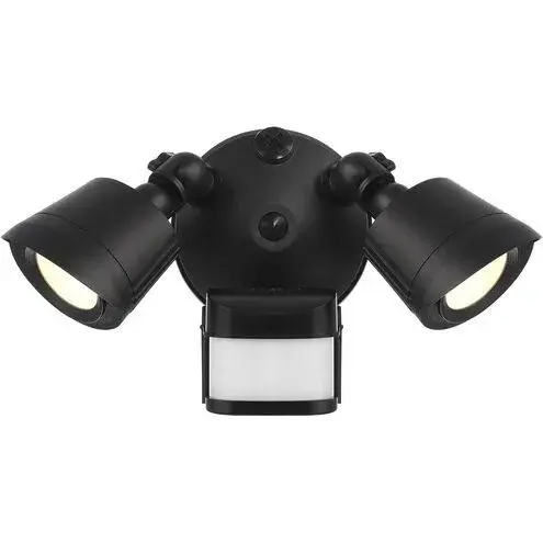 This dual-head LED flood light delivers powerful illumination with smart motion detection, making it ideal for security and convenience. The adjustable color temperature feature allows customization from warm to cool light.