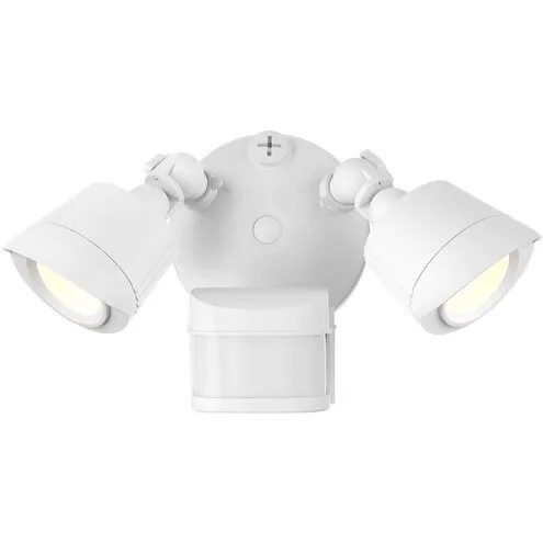 LED 3CCT Motion Sensored Double Flood Light in White