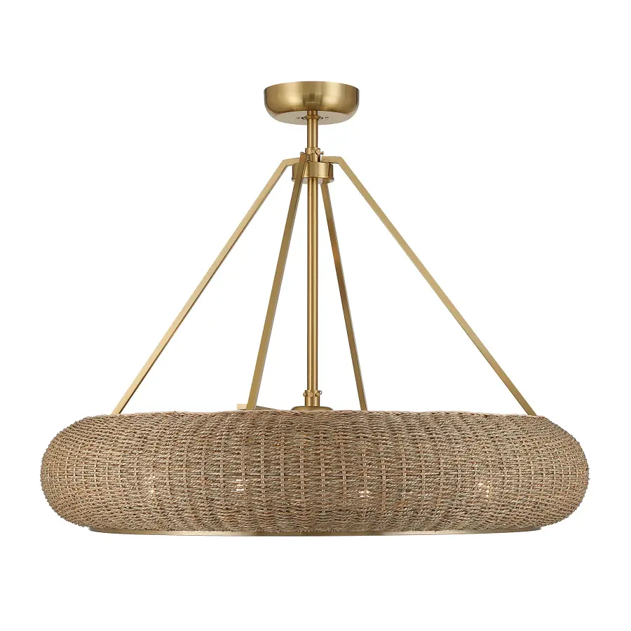 Gaia 4-Light Fan D'Lier in Warm Brass by Breegan Jane - Image 1