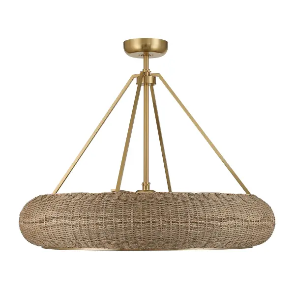 Gaia 4-Light Fan D'Lier in Warm Brass by Breegan Jane - alternate view